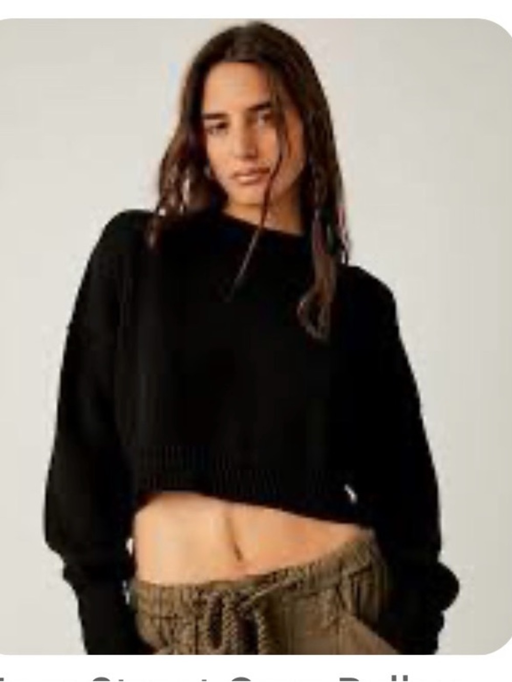 Crew neck ribbed sweater